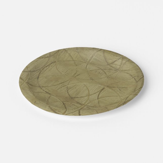 Assiettes En Carton Peinture des cercles liés par Jennifer Goldberger (Angle)