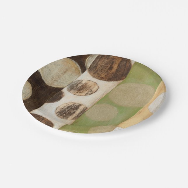 Assiettes En Carton Peinture en panneau de bois de tonalité Terre avec (Angle)