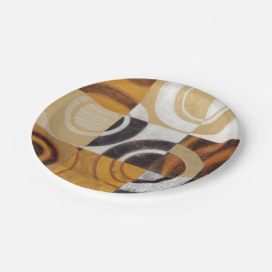 Assiettes En Carton Peinture moderne avec Motifs circulaires