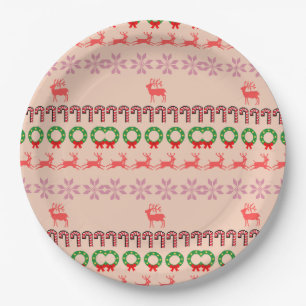 Assiettes En Carton Peinture moderne d'arbre de Noël coloré 