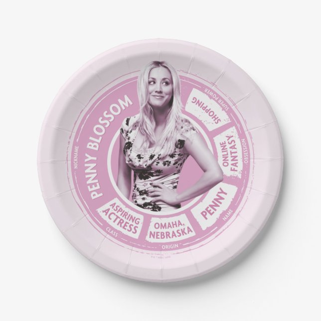 Assiettes En Carton Penny Blossom Info Graphique (Devant)