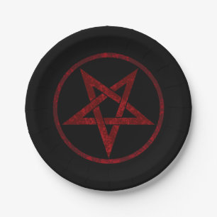 Assiettes En Carton Pentagram Red Devil