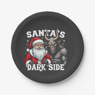 Assiettes En Carton Père Noël Dark Side Christmas Père Noël Krampus De