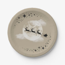 Père Noël et les plaques de papier lune
