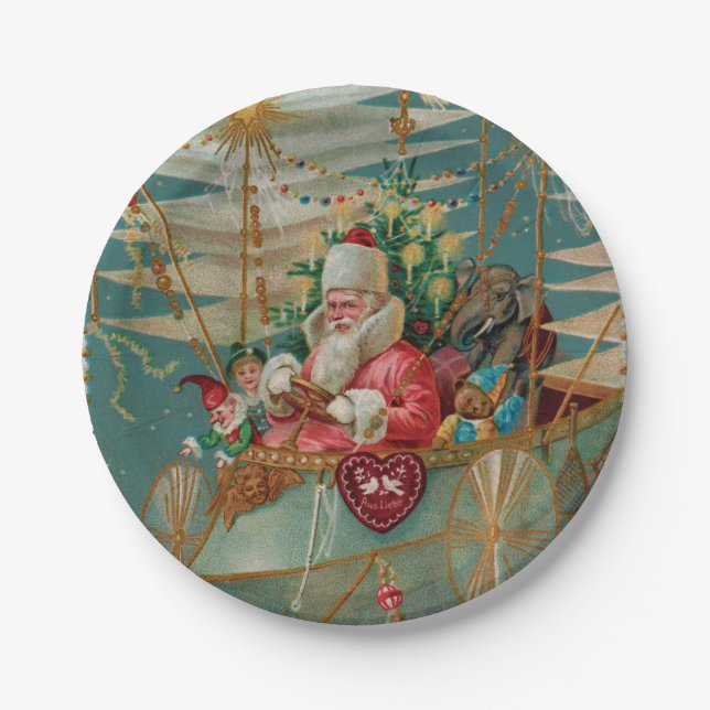 Assiettes En Carton Père Noël et ses plaques de papier Extraordinaires (Devant)