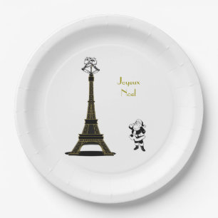 Assiettes En Carton Père Noël Tour Eiffel Paris Plaques en papier de N
