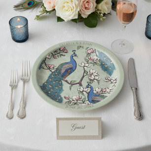 Assiettes En Carton Perroquet Coloré Vert Sauge