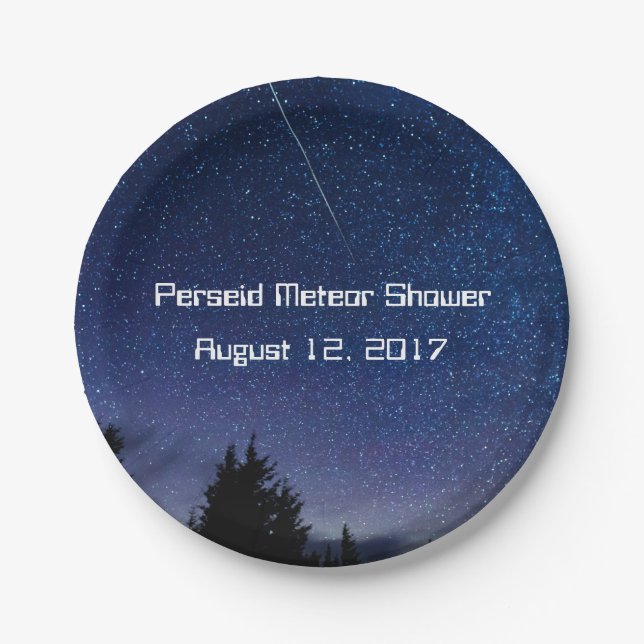 Assiettes En Carton Perseid Meteor Shower 2017 (Devant)
