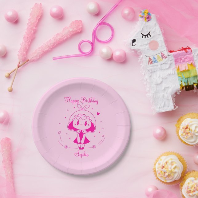 Assiettes En Carton Personalized Happy Birthday  (Fête)
