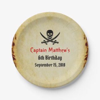 Assiettes En Carton Personnalisable Pirate Theme