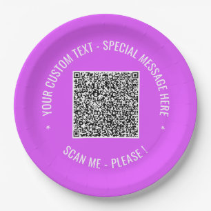 Assiettes En Carton Personnalisation de votre code QR Plaques papier p