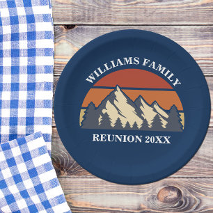 Assiettes En Carton Personnalisé Blue Mountain Sunset Family Reunion P