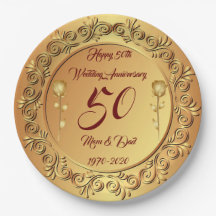 Personnaliser de luxe Happy Gold 50e anniversaire