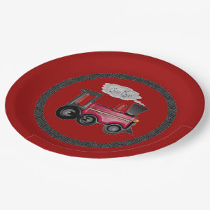 Assiettes En Carton Personnaliser du train Choo Choo pour enfants