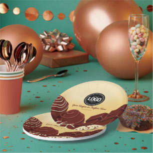 Assiettes En Carton Personnaliser les affaires modernes de chocolat