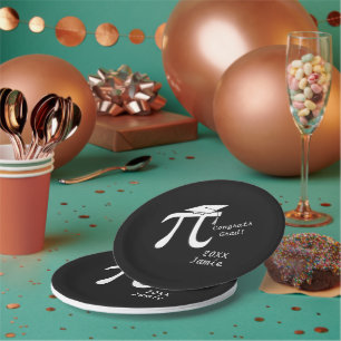 Assiettes En Carton Personnaliser Math Pi Graduation Papier Plaque
