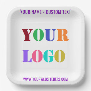 Assiettes En Carton Personnalisez votre logo ou vos plaques de papier 
