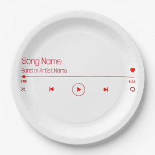 Assiettes En Carton Personnalisez votre musique préférée