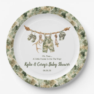 Assiettes En Carton Pet chasseur canard ou garçon camouflage chasse au