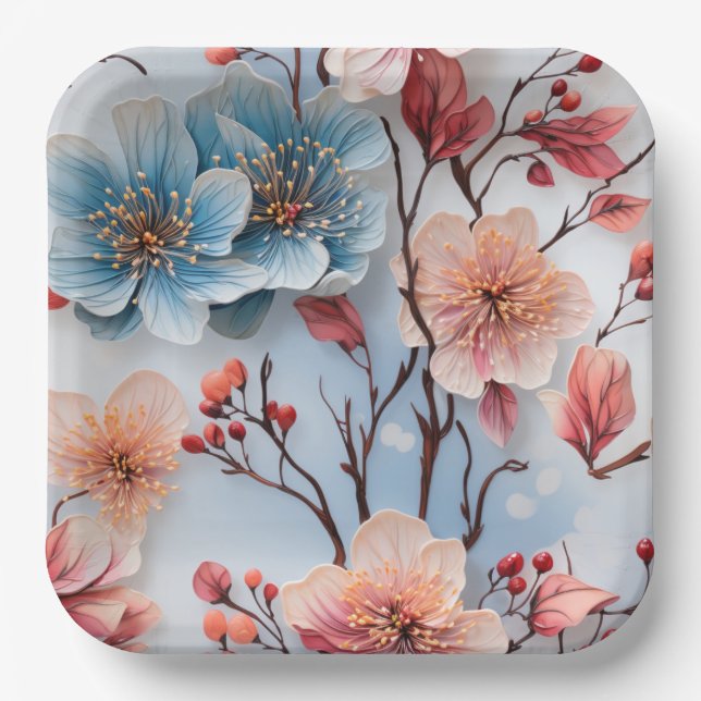 Assiettes en carton Petals' Pleasure Paper Plate (Front)