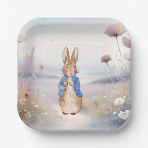 Assiettes En Carton Peter le champ fleur sauvage Rabbit
