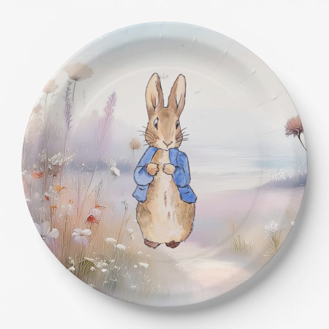 Assiettes En Carton Peter le champ fleur sauvage Rabbit (Devant)