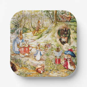 Assiettes En Carton Peter le lapin dans les bois