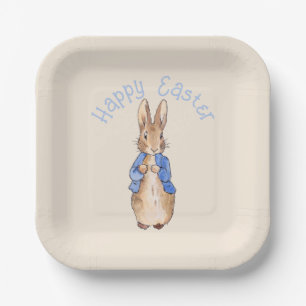 Assiettes En Carton Peter le lapin Joyeux salut de Pâques