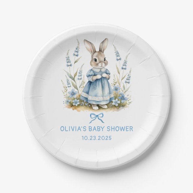Assiettes En Carton Peter Rabbit Baby Shower Paper Plates (Devant)