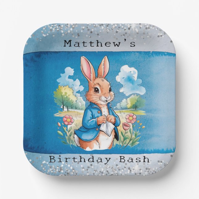 Assiettes En Carton Peter Rabbit’s Garden Boy Anniversaire Bash (Recto)