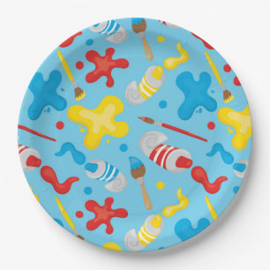 Assiettes En Carton Petit artiste motif
