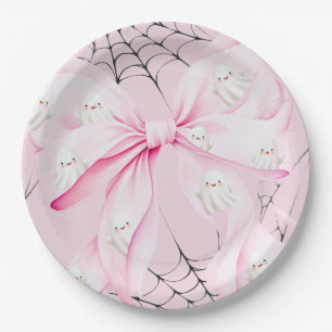 Assiettes En Carton Petit Baby shower Bow PINK