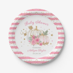 Assiettes En Carton Petit Baby shower Citrouille Twin Girl
