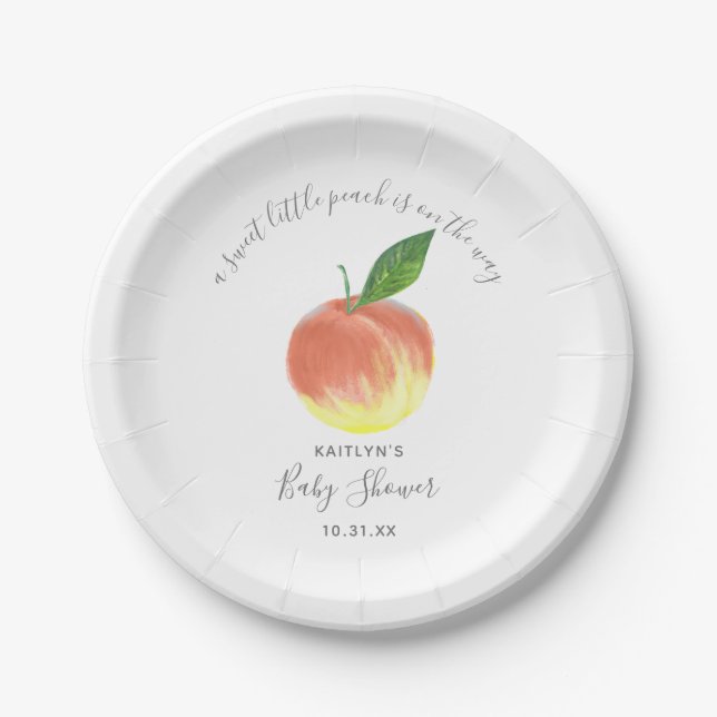 Assiettes En Carton Petit Baby shower doux (Devant)
