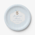 Petit boho ours en peluche bleu ballon bébé garçon