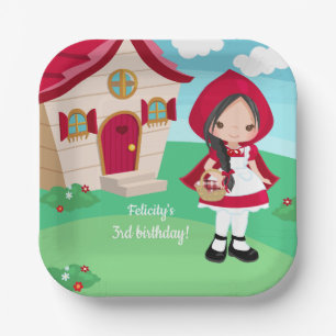 Assiettes En Carton Petit chaperon Rouge Filles de conte de Fairytale 