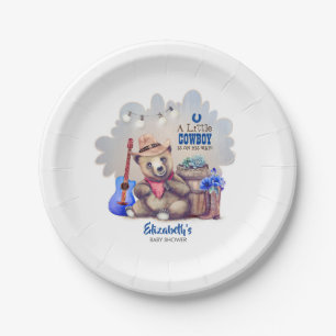 Assiettes En Carton Petit Cowboy Ours Baby shower Pays Thème