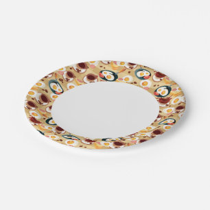 Assiettes En Carton Petit déjeuner Motif 3