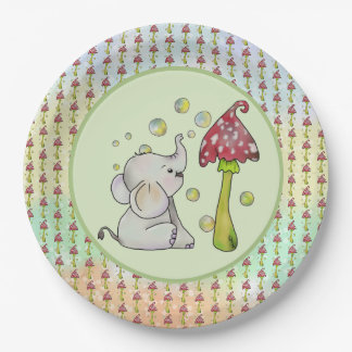 Assiettes En Carton petit éléphant paptel