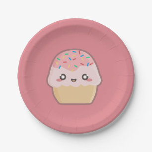 Assiettes En Carton Petit gâteau de Kawaii