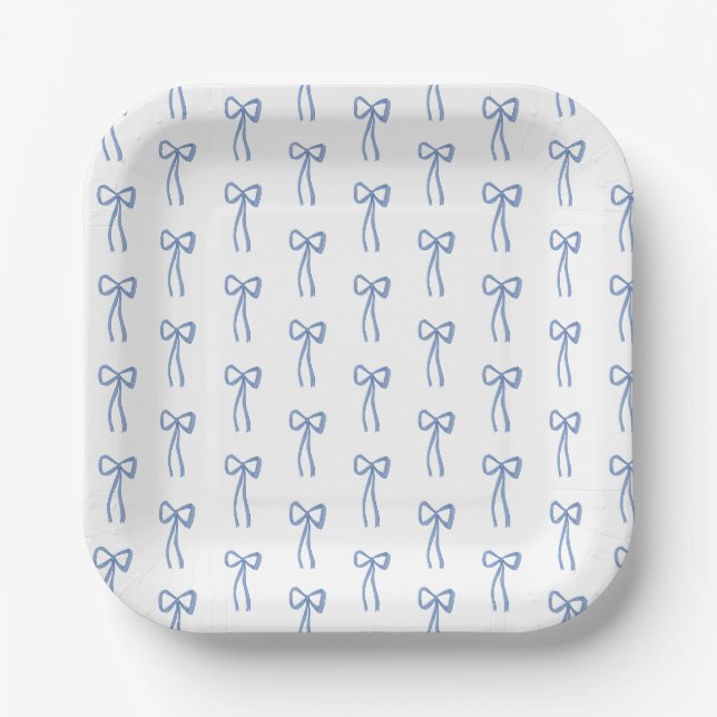 Assiettes En Carton Petit Mariage bleu cou (Recto)