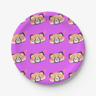 Assiettes En Carton Petit panda par Plaques de papier Lilia
