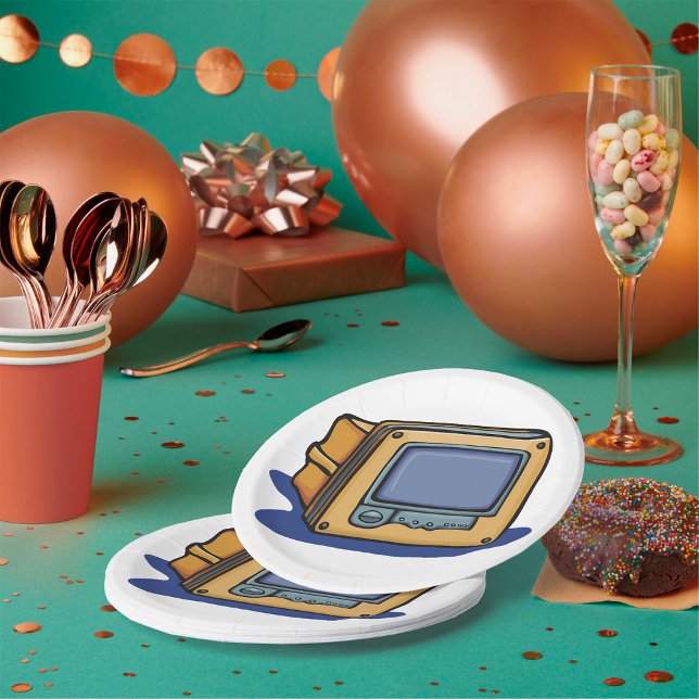Assiettes En Carton Petit téléviseur (Créateur téléchargé)