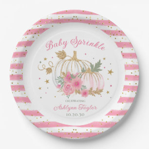 Assiettes En Carton Petite Citrouille Twin Girl Baby Sprinkl