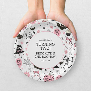 Assiettes En Carton Petite Fille Rose Halloween Anniversaire