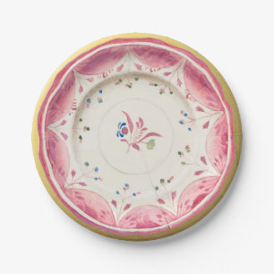 Assiettes En Carton Pétite floral peint à la main Vintage en cérami