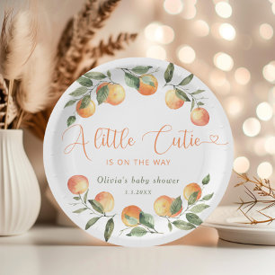 Assiettes En Carton Petite mignonne en chemin baby shower