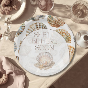 Assiettes En Carton Petite Perle Sous La Mer Vous Bientôt Baby Shower
