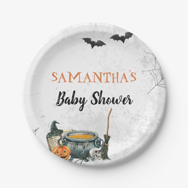 Assiettes En Carton Petite plaque de papier Baby shower Boo (Devant)