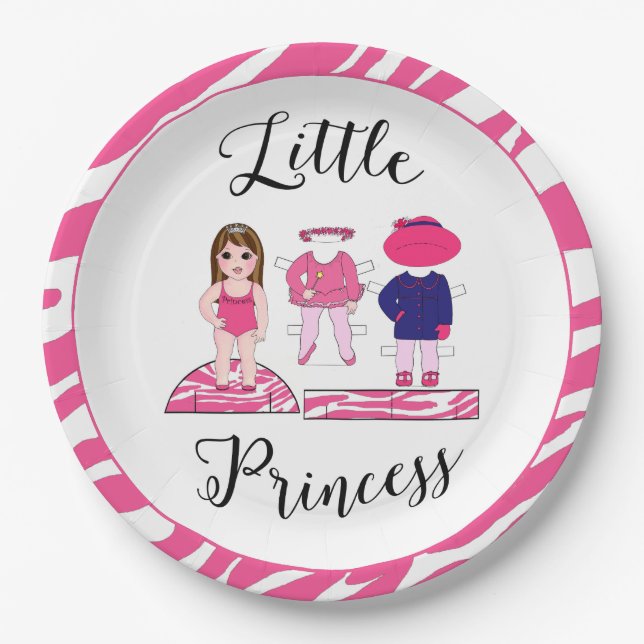 Assiettes En Carton "Petite princesse" (Devant)